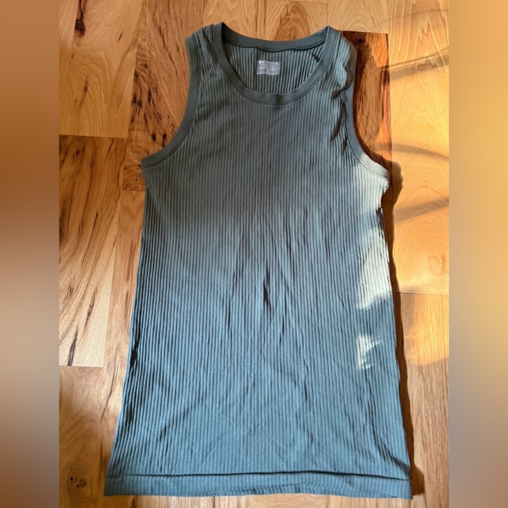 Athleta Green Ribbed Tank